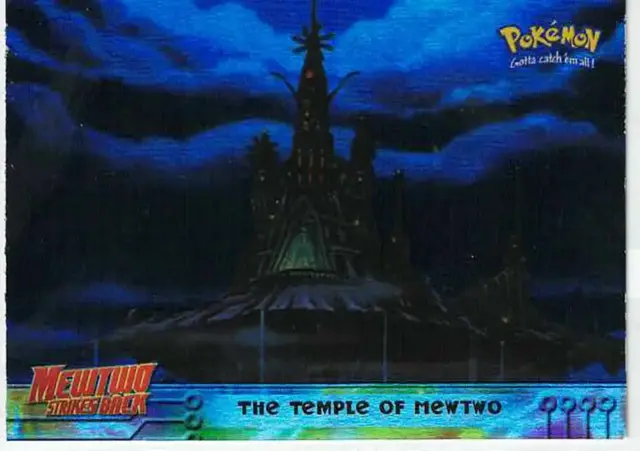 Temple of Mewtwo [Rainbow Foil] #18 - Pokemon 1999 Topps Movie