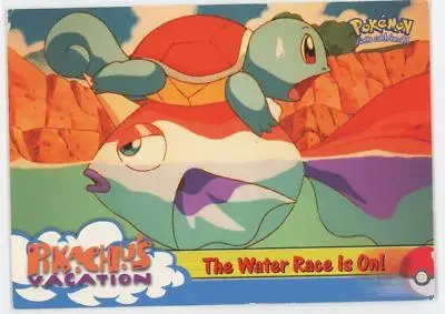 Water Race Is on #47 - Pokemon 1999 Topps Movie