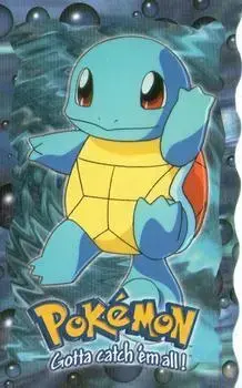 Squirtle #7 - Pokemon 1999 Topps Movie Die Cut