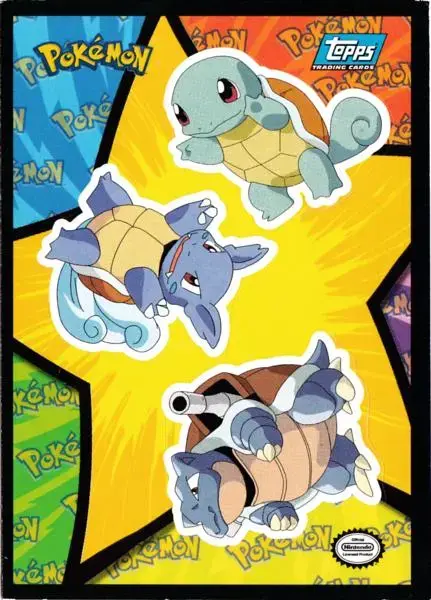 Blastoise #9 - Pokemon 1999 Topps Movie Sticker
