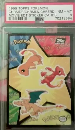 Charizard #8 - Pokemon 1999 Topps Movie Sticker