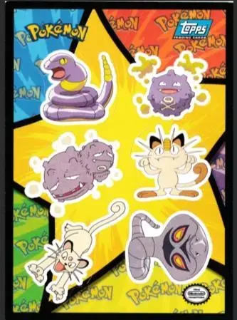 Ekans, Koffing #15 - Pokemon 1999 Topps Movie Sticker