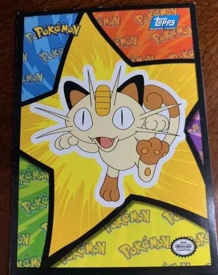 Meowth #4 - Pokemon 1999 Topps Movie Sticker