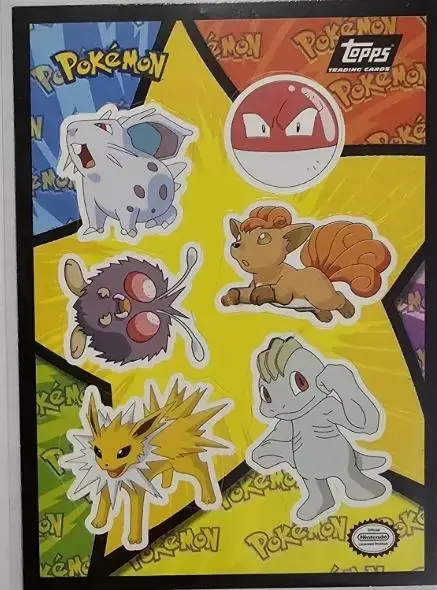 Nidoran, Voltorb #17 - Pokemon 1999 Topps Movie Sticker