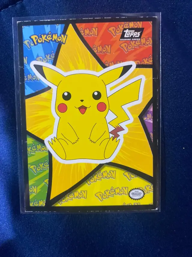 Pikachu Sitting #1 - Pokemon 1999 Topps Movie Sticker