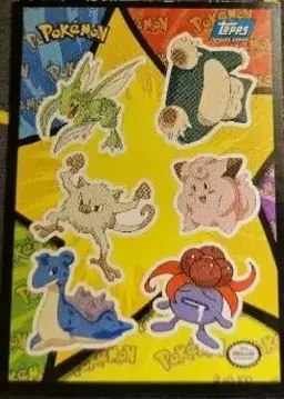 Scyther, Snorlax #16 - Pokemon 1999 Topps Movie Sticker
