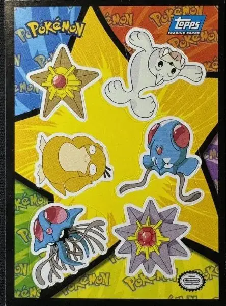 Staryu, Seel #18 - Pokemon 1999 Topps Movie Sticker