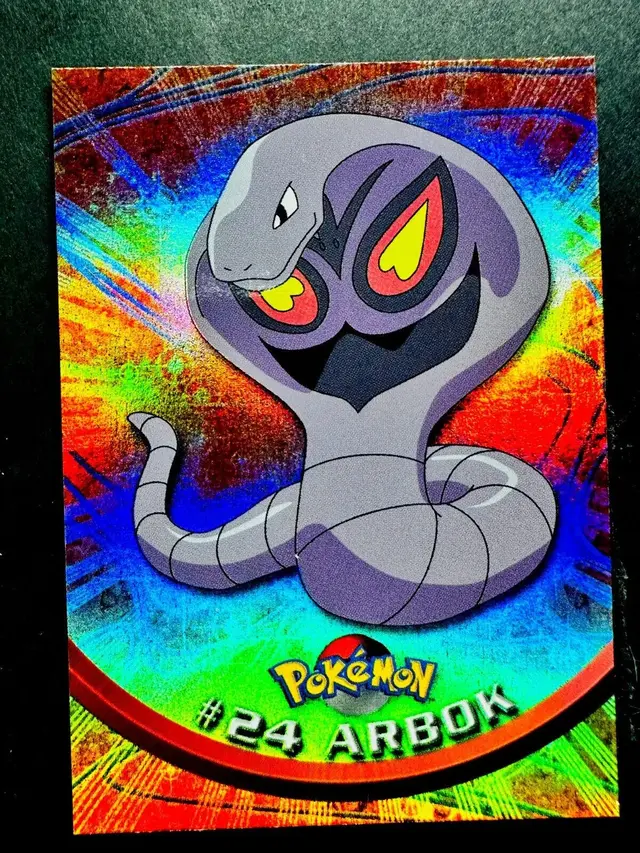 Arbok [Rainbow Foil] #24 - Pokemon 1999 Topps TV
