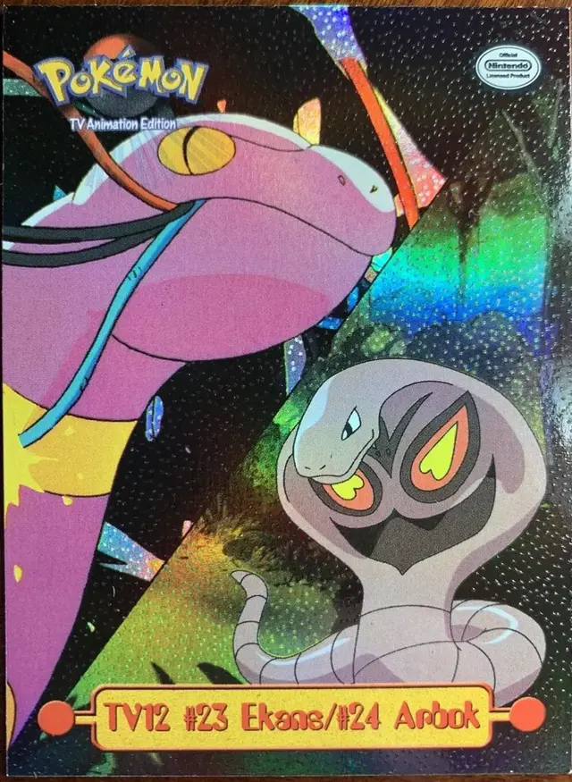 Arbok, Ekans [Rainbow] #TV12 - Pokemon 1999 Topps TV