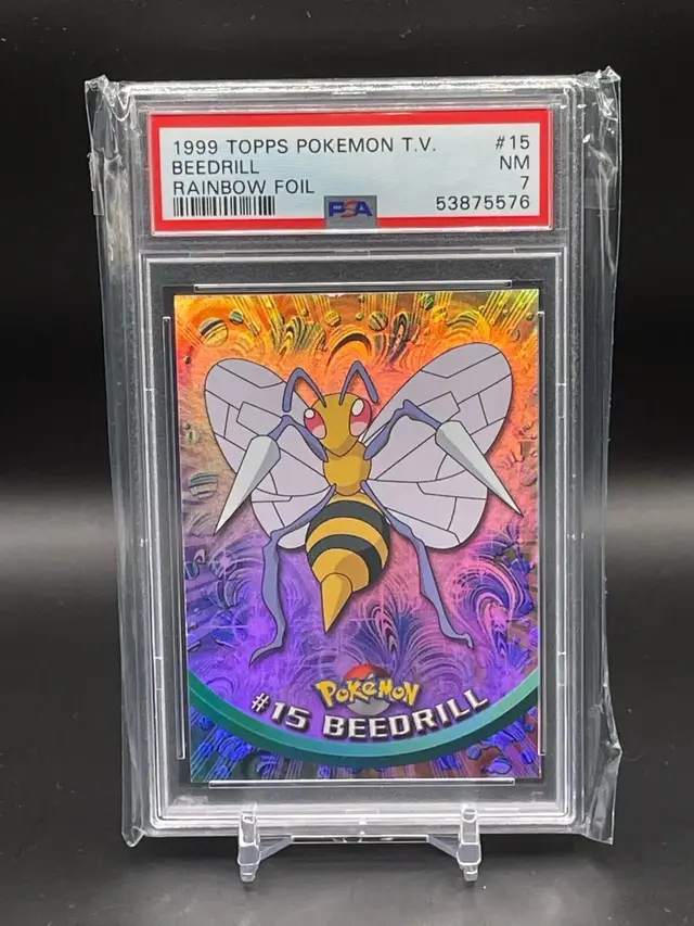 Beedrill [Rainbow Foil] #15 - Pokemon 1999 Topps TV