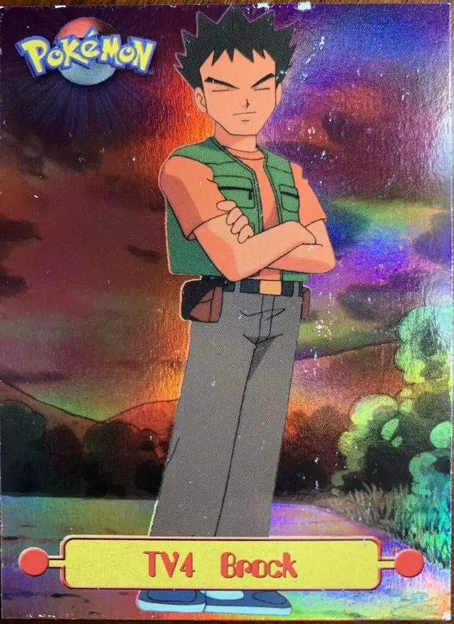 Brock [Rainbow] #TV4 - Pokemon 1999 Topps TV