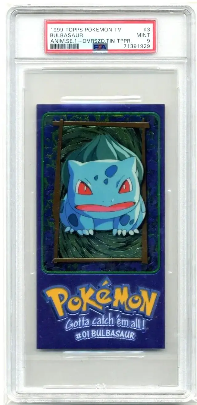 Bulbasaur [Tin Topper] #3 - Pokemon 1999 Topps TV