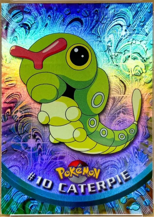 Caterpie [Rainbow Foil] #10 - Pokemon 1999 Topps TV