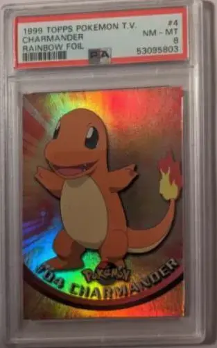 Charmander [Rainbow Foil] #4 - Pokemon 1999 Topps TV