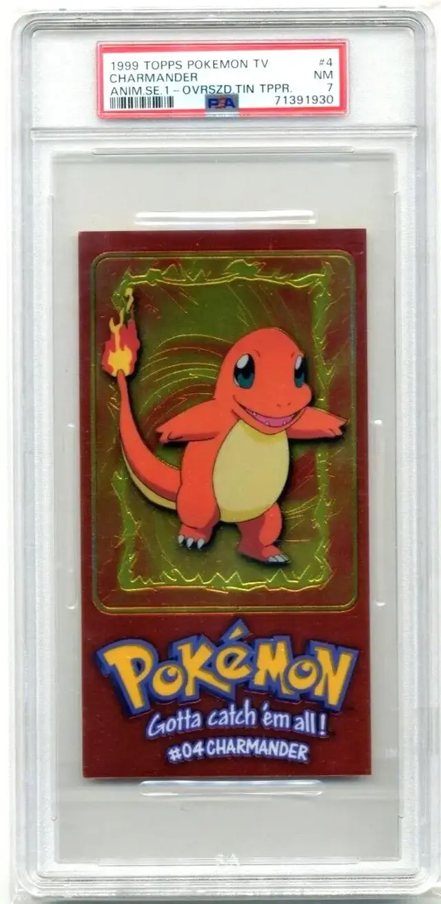 Charmander [Tin Topper] #4 - Pokemon 1999 Topps TV