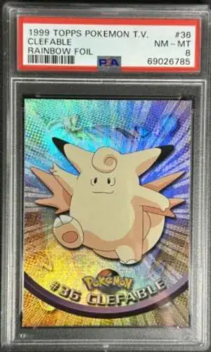 Clefable [Rainbow Foil] #36 - Pokemon 1999 Topps TV