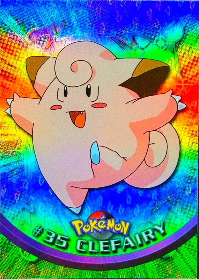 Clefairy [Rainbow Foil] #35 - Pokemon 1999 Topps TV