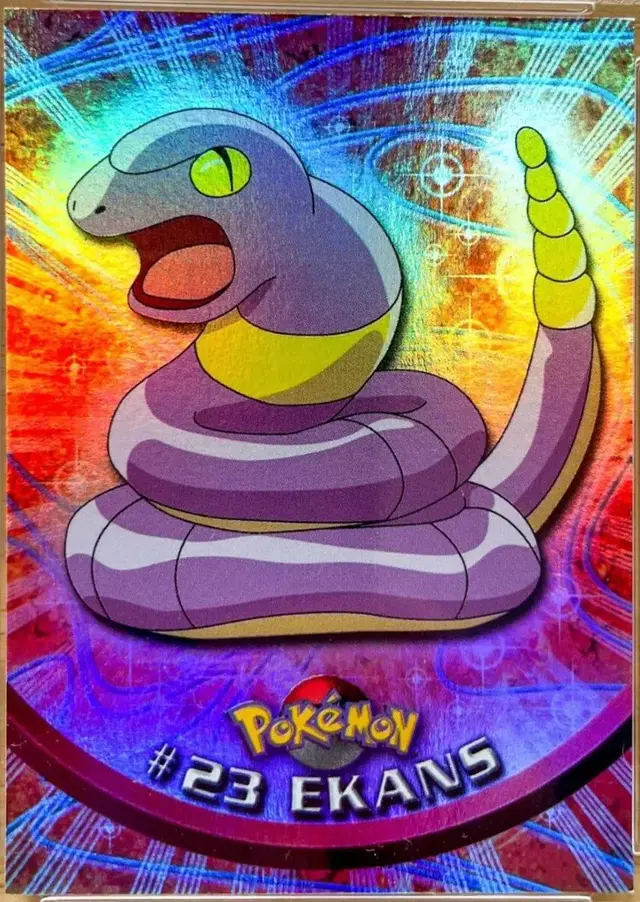 Ekans [Rainbow Foil] #23 - Pokemon 1999 Topps TV