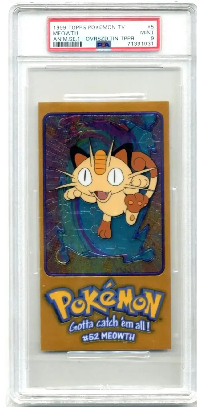 Meowth [Tin Topper] #5 - Pokemon 1999 Topps TV