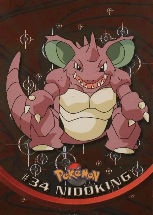 Nidoking [Foil] #34 - Pokemon 1999 Topps TV