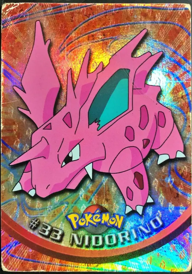 Nidorino [Rainbow Foil] #33 - Pokemon 1999 Topps TV