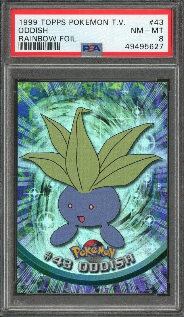 Oddish [Rainbow Foil] #43 - Pokemon 1999 Topps TV