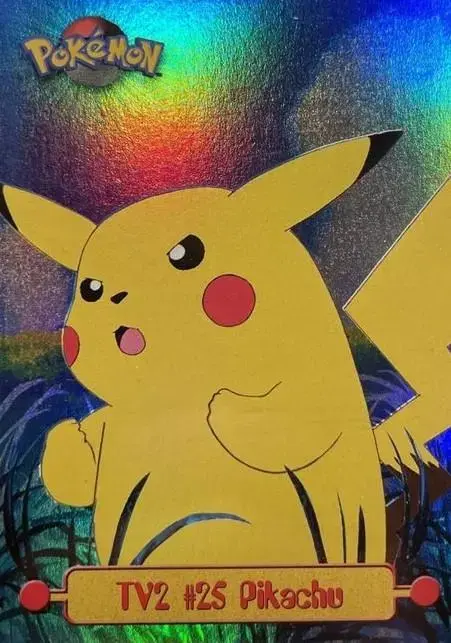 Pikachu [Rainbow] #TV2 - Pokemon 1999 Topps TV