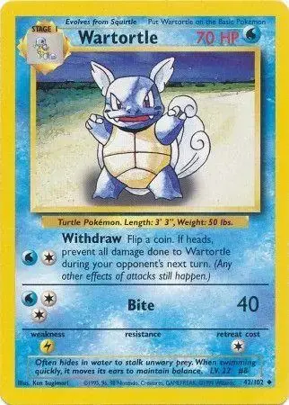 Wartortle [Trainer Deck B] - Pokemon Base Set #42