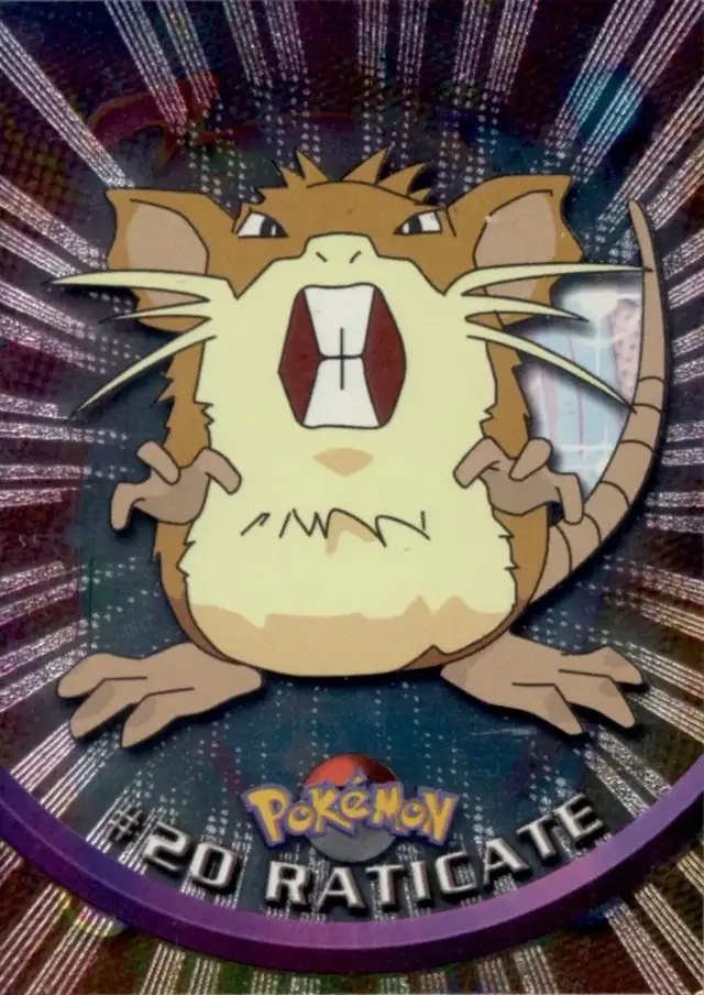 Raticate [Foil] #20 - Pokemon 1999 Topps TV