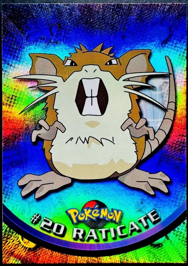 Raticate [Rainbow Foil] #20 - Pokemon 1999 Topps TV