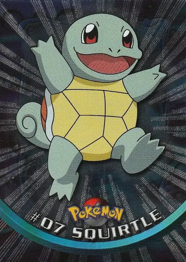 Squirtle [Foil] #7 - Pokemon 1999 Topps TV