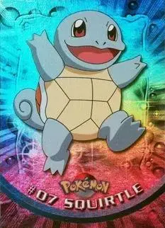 Squirtle [Rainbow Foil] #7 - Pokemon 1999 Topps TV