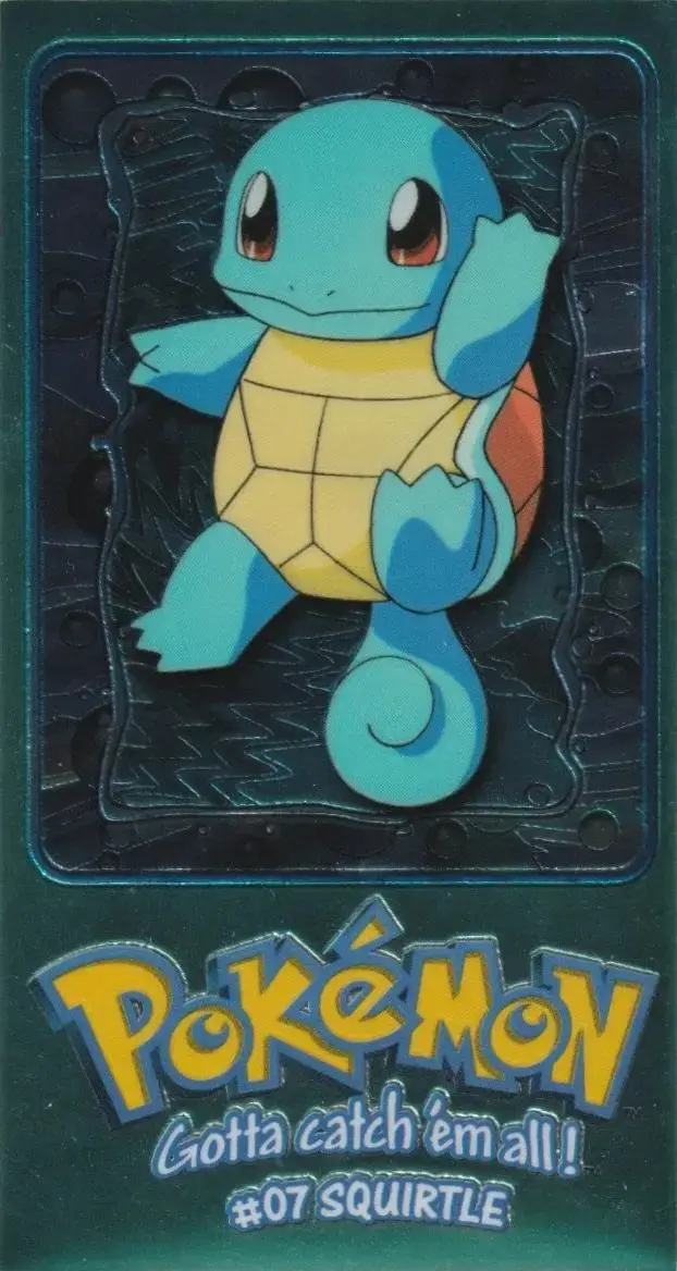 Squirtle [Tin Topper] #7 - Pokemon 1999 Topps TV