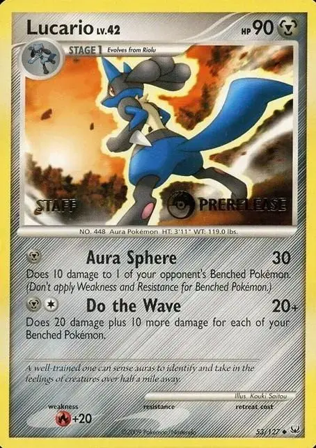 Lucario [Prerelease Staff] - Pokemon Platinum #53