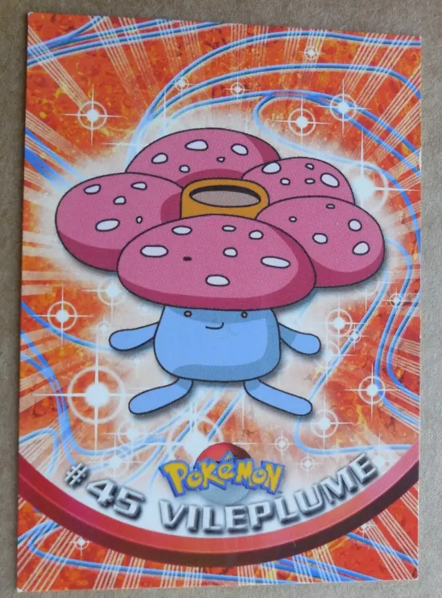 Vileplume [Rainbow Foil] #45 - Pokemon 1999 Topps TV