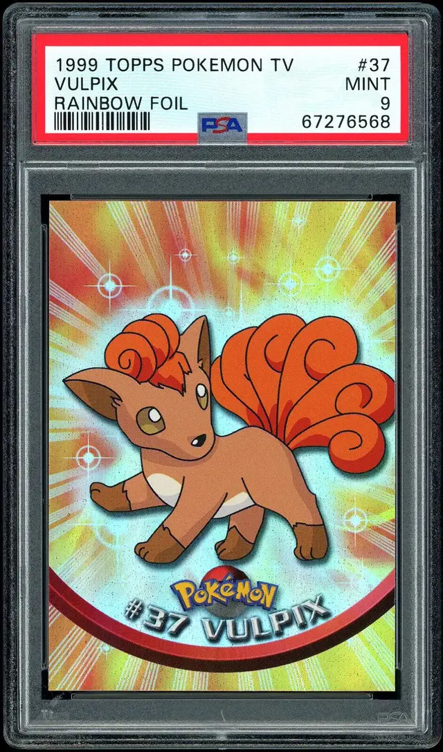 Vulpix [Rainbow Foil] #37 - Pokemon 1999 Topps TV