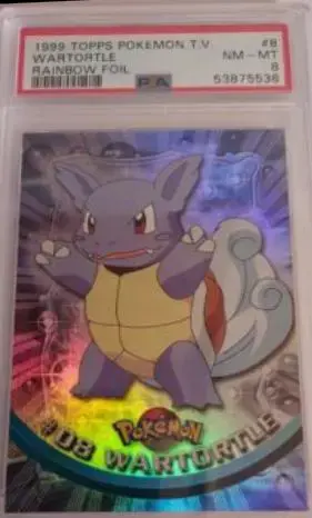 Wartortle [Rainbow Foil] #8 - Pokemon 1999 Topps TV