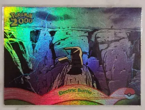 Electric Battle [Rainbow Foil] #9 - Pokemon 2000 Topps Movie