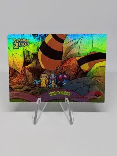 Enter Elekid [Rainbow Foil] #4 - Pokemon 2000 Topps Movie