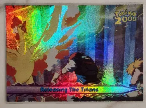 Releasing the Titans [Rainbow Foil] #39 - Pokemon 2000 Topps Movie