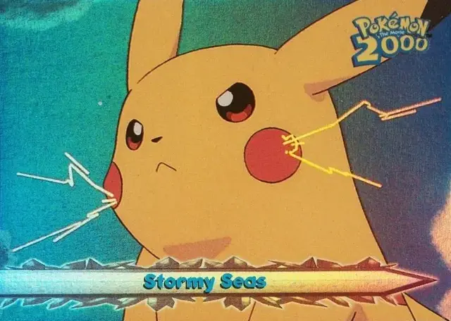 Stormy Seas [Rainbow Foil] #19 - Pokemon 2000 Topps Movie