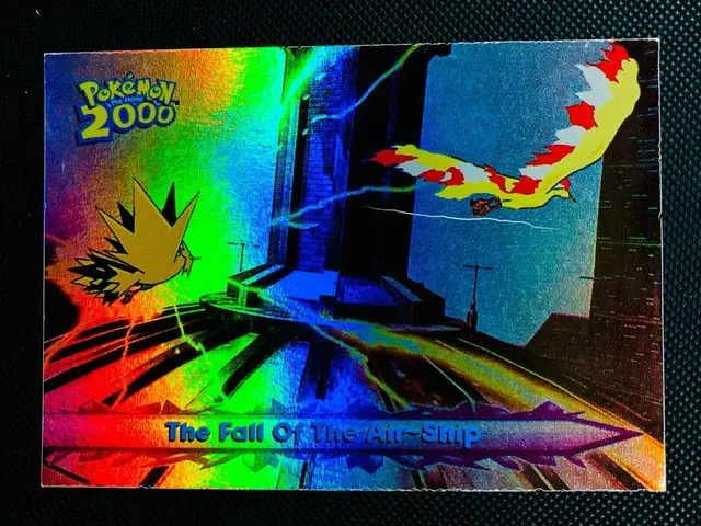 The Fall of the Air-Ship [Rainbow Foil] #40 - Pokemon 2000 Topps Movie