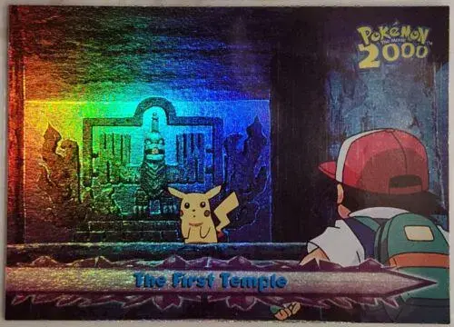 The First Temple [Rainbow Foil] #32 - Pokemon 2000 Topps Movie