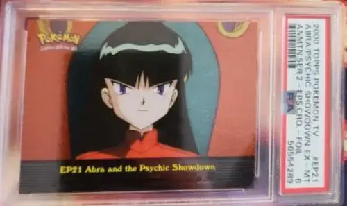 Abra and the Psychic Showdown [Rainbow Foil] #EP21 - Pokemon 2000 Topps TV