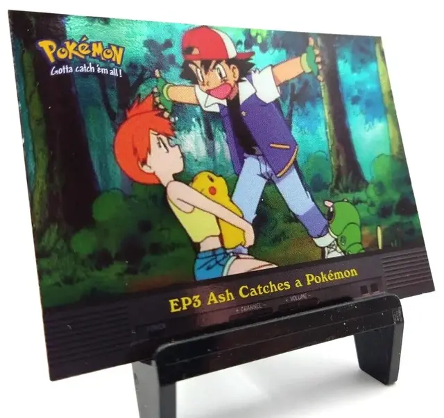 Ash Catches A Pokemon [Foil] #EP3 - Pokemon 2000 Topps TV