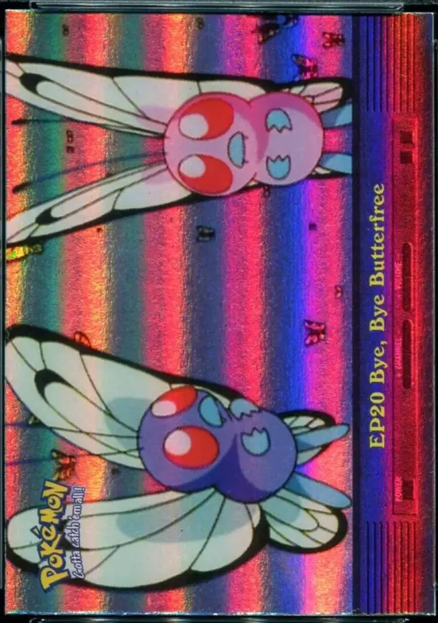 Bye, Bye Butterfree [Rainbow Foil] #EP20 - Pokemon 2000 Topps TV