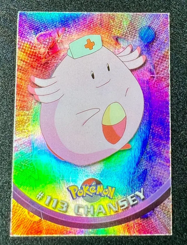 Chansey [Rainbow Foil] #113 - Pokemon 2000 Topps TV