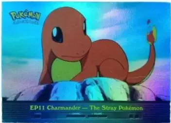 Charmander-the Stray Pokemon [Rainbow Foil] #EP11 - Pokemon 2000 Topps TV