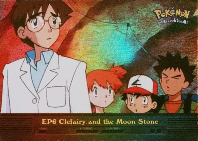 Clefairy and the Moon Stone [Rainbow Foil] #EP6 - Pokemon 2000 Topps TV