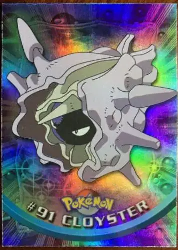 Cloyster [Rainbow Foil] #91 - Pokemon 2000 Topps TV